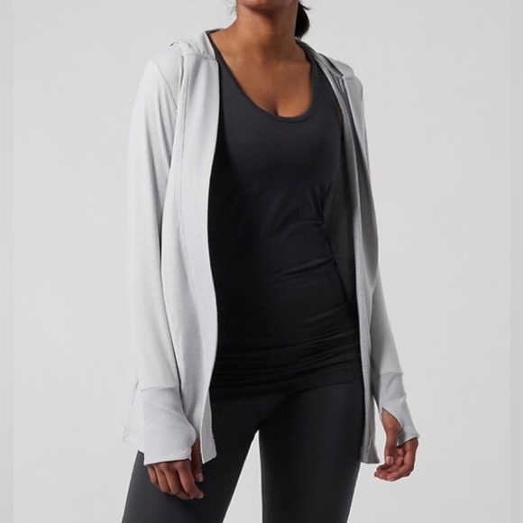 Athleta Sweaters - Athleta Uptempo Wrap Hooded Cardigan Sz S